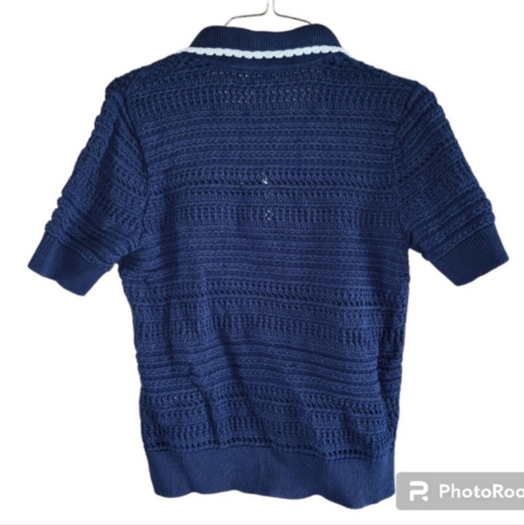 *SOLD* Kate Spade Shortsleeve Knit Polo Sweater - Picture 7 of 11
